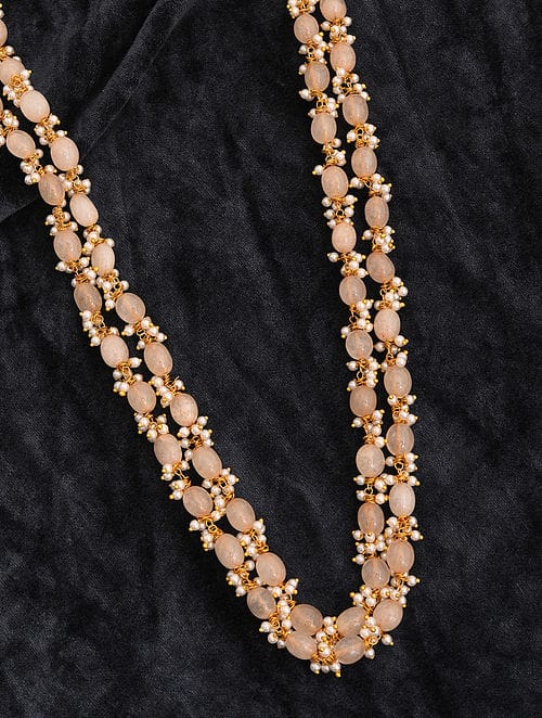 Long White & Pink Necklace - Image 2