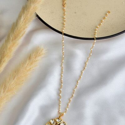 Long Kundan Peral Necklace