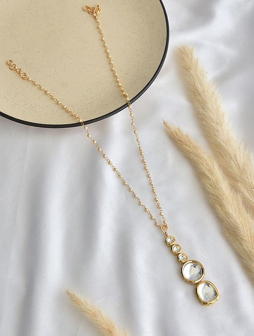 Long Kundan Peral Necklace