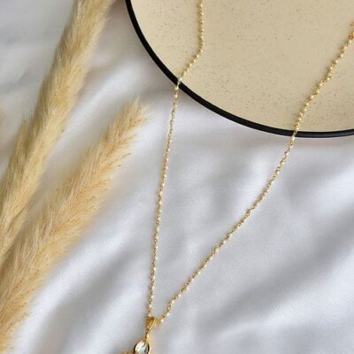 Long Kundan Peral Necklace