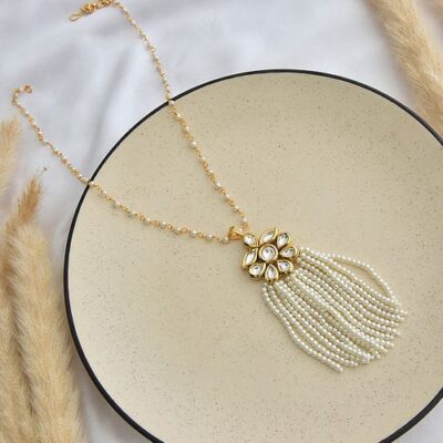 Long Kundan Peral Necklace