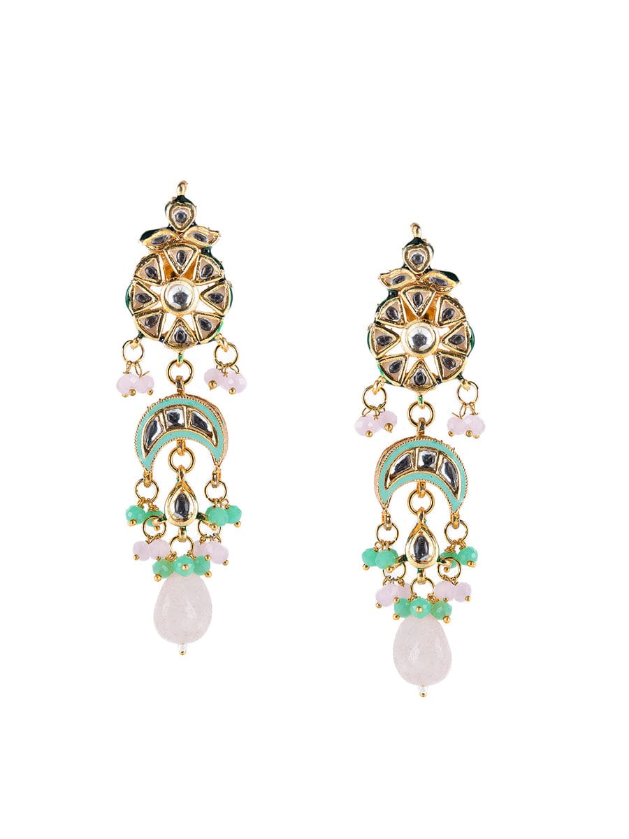 Stone-Studded Beaded Multi-Stranded Necklace - Image 6