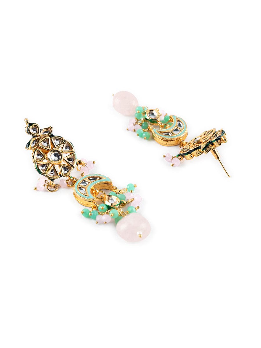 Stone-Studded Beaded Multi-Stranded Necklace - Image 7