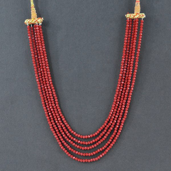 Long Maroon Onyx Necklace - Image 2