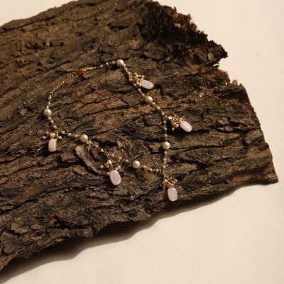 Long Kundan Pearl Necklace Set