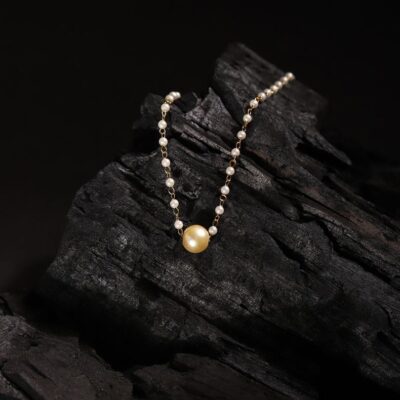 Long Kundan Pearl Necklace Set