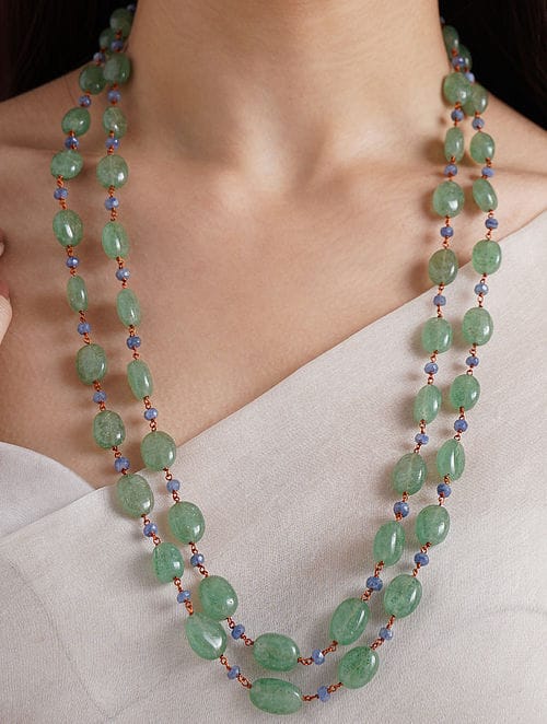 Semi precious stones and pearls Necklace - Image 3