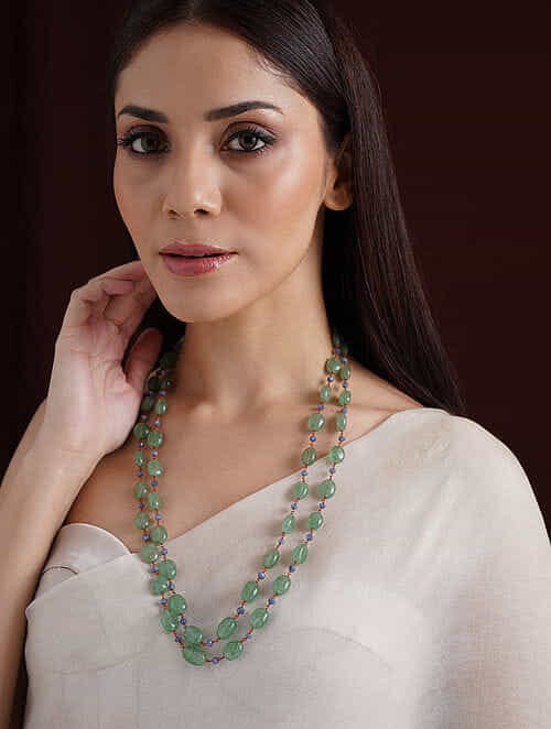 Semi precious stones and pearls Necklace