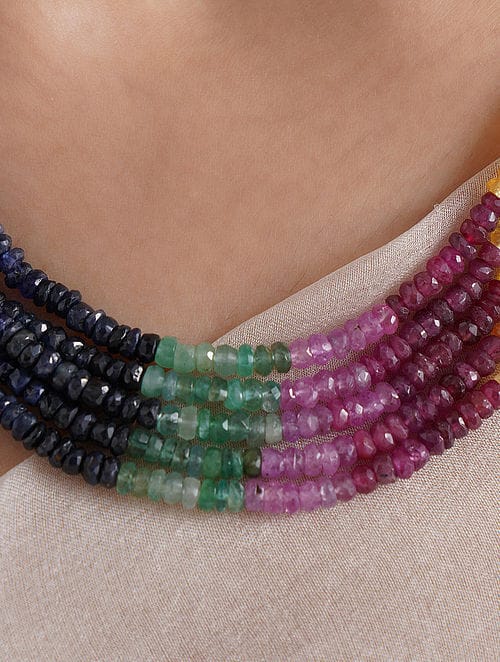 Semi precious stones and pearls Necklace - Image 3