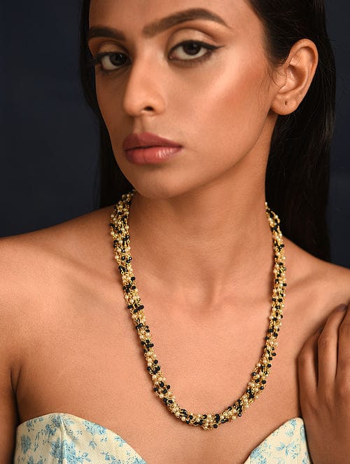 Women Natural White Hook Brass Necklace - Image 2