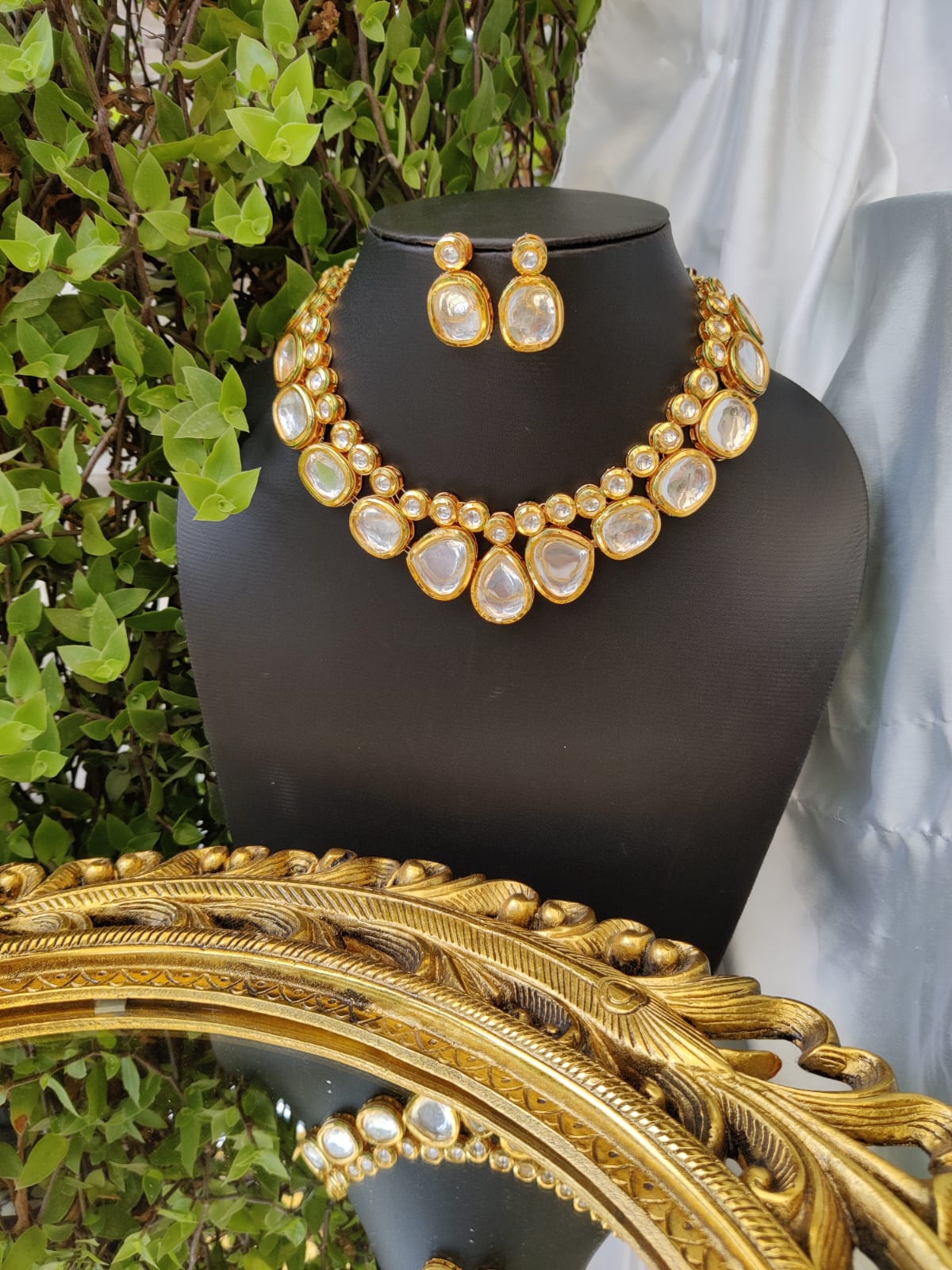 Wedding Wear Artificial Bridal Kundan Necklace Set - Image 3