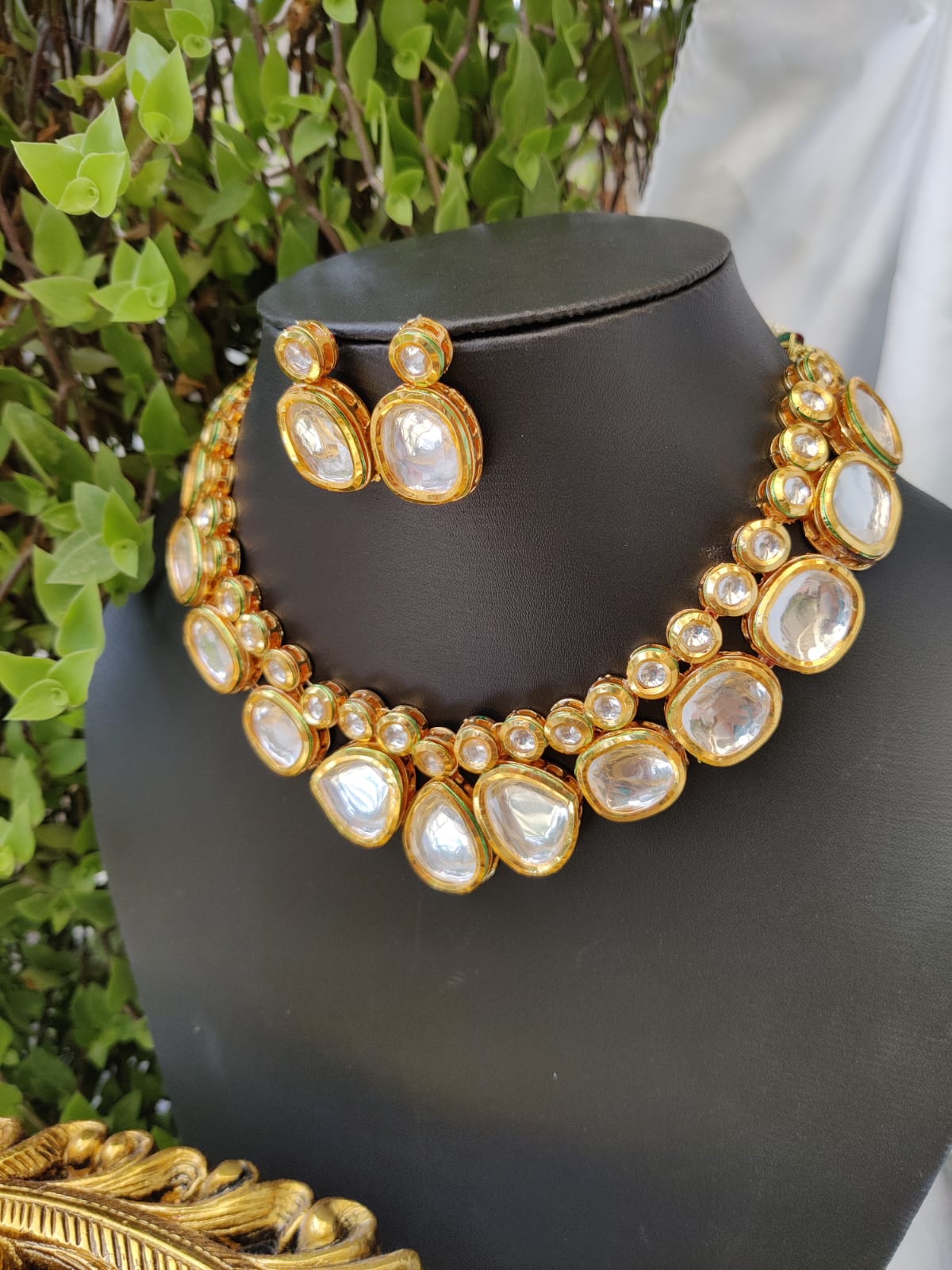 Wedding Wear Artificial Bridal Kundan Necklace Set - Image 2