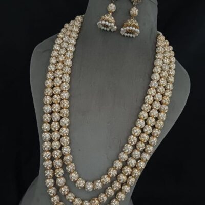 Polki Heavy Kundan Bridal Designer Layered Jewellery Set