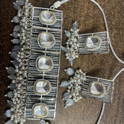 Multi Tumble Stone Necklace Set