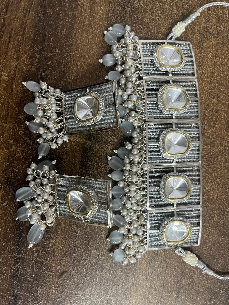 Multi Tumble Stone Necklace Set - Image 2