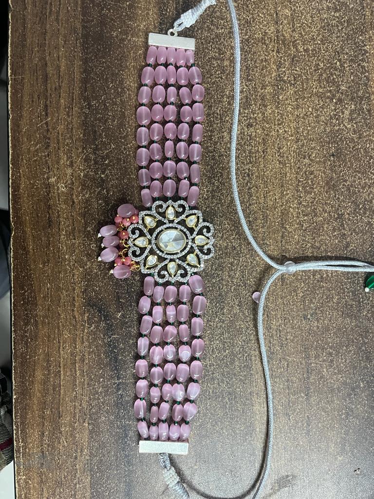 Gold Plated Kundan Choker necklace set