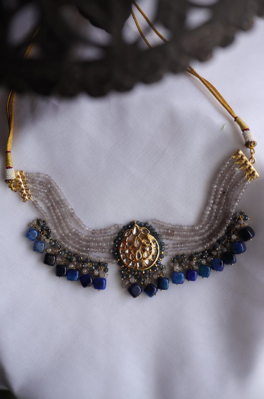 Kundan Choker Necklace With Earrings