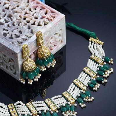 Gold Plated Kundan Choker Set