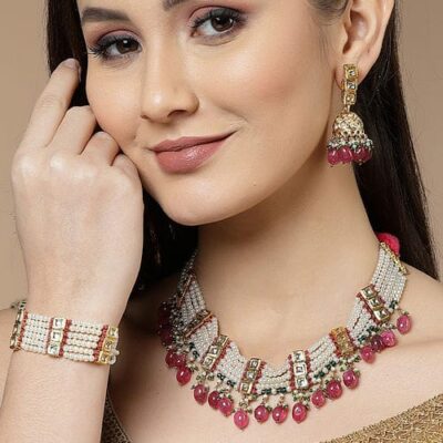 Gold Plated Kundan Choker Set
