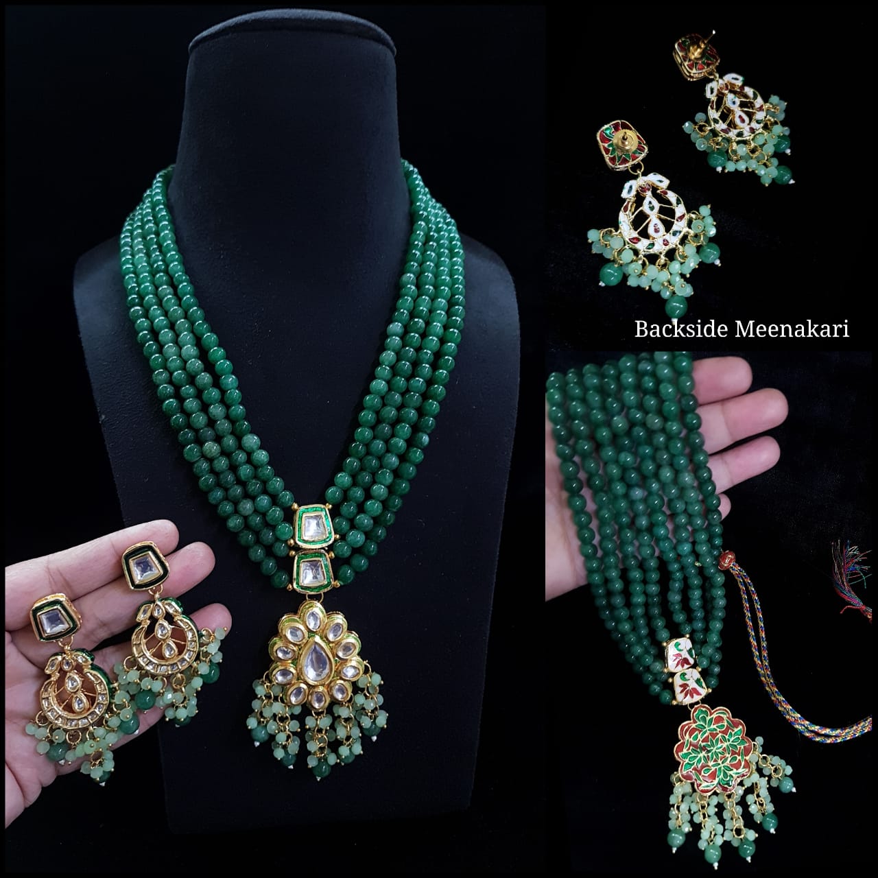 Victorian Mala Neckpiece With Earrings