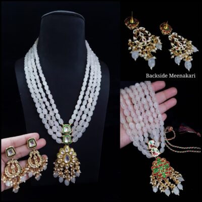 Victorian Mala Neckpiece With Earrings