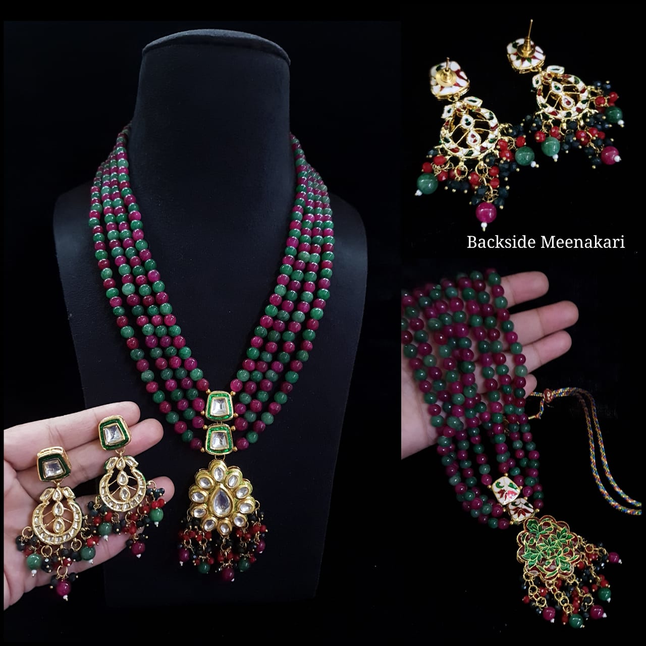 Victorian Mala Neckpiece With Earrings