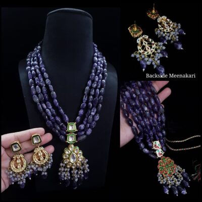 Kundan Long Jewellery With Earrings