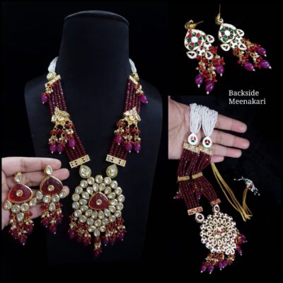 Kundan Long Jewellery With Earrings