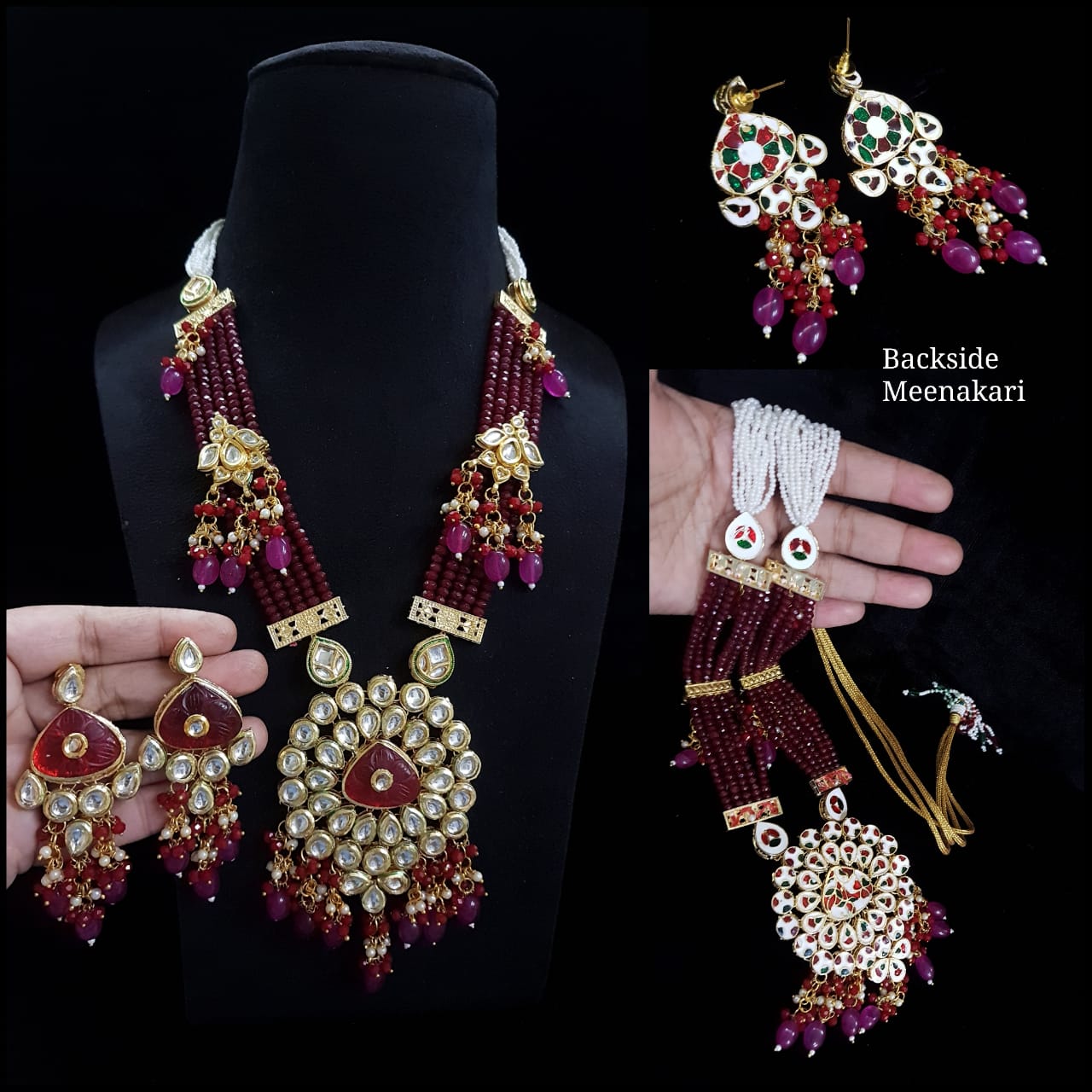 Kundan Long Jewellery With Earrings