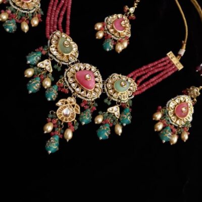 Sabyasachi Inspired  Designer Tanjore  Kundan Necklace Haar Set
