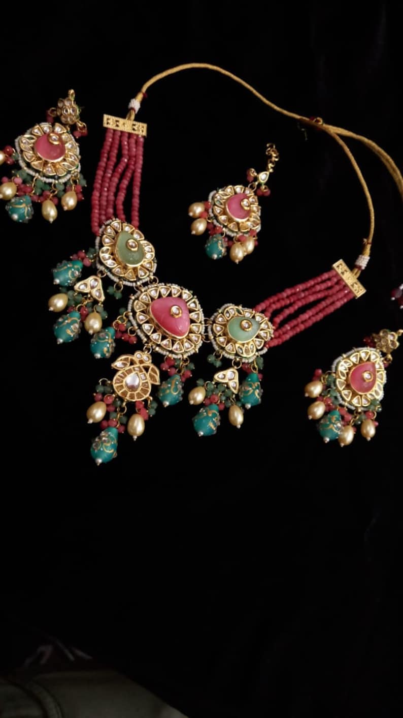 Sabyasachi Inspired Designer Tanjore Kundan Necklace Haar Set