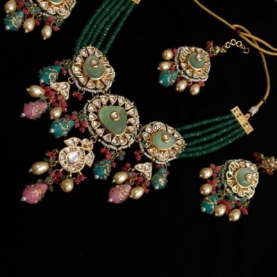 Sabyasachi Inspired  Designer Tanjore  Kundan Necklace Haar Set