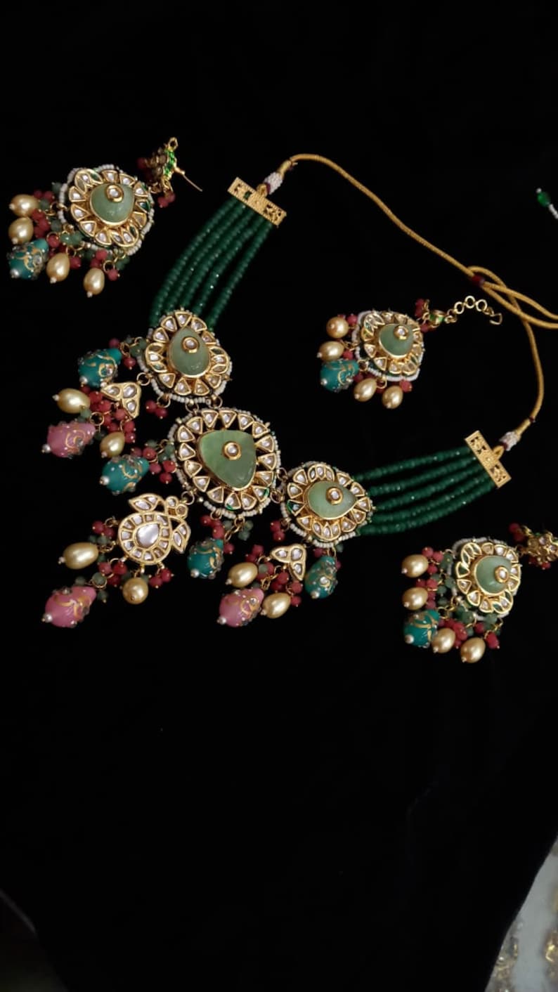 Sabyasachi Inspired Designer Tanjore Kundan Necklace Haar Set