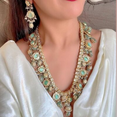 Sabyasachi Inspired  Designer Tanjore  Kundan Necklace Haar Set