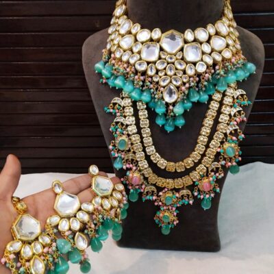 Sabyasachi Inspired  Designer Tanjore  Kundan Necklace Haar Set