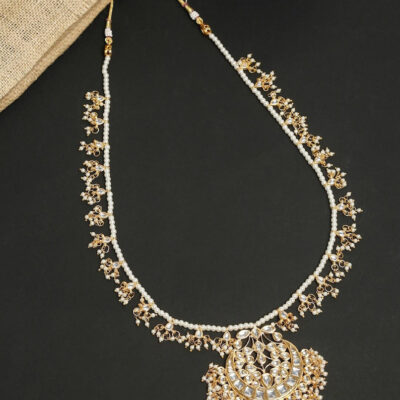 Long Kundan Pearl bead Necklace