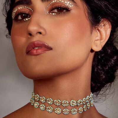 Blue Stone Kundan Choker Necklace