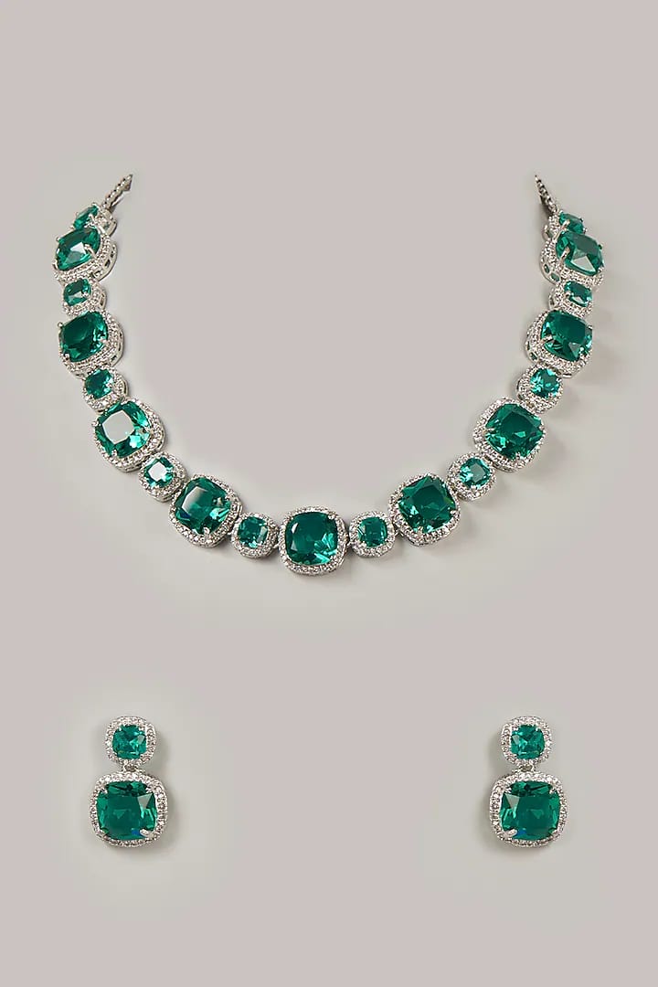 Sabyasachi Inspired Designer Ad Necklace Haar Set - Image 2