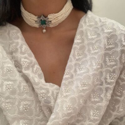 New Indian Ad & Pearl Choker Set