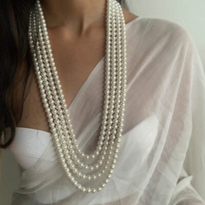 Four Pearl Strand Necklace
