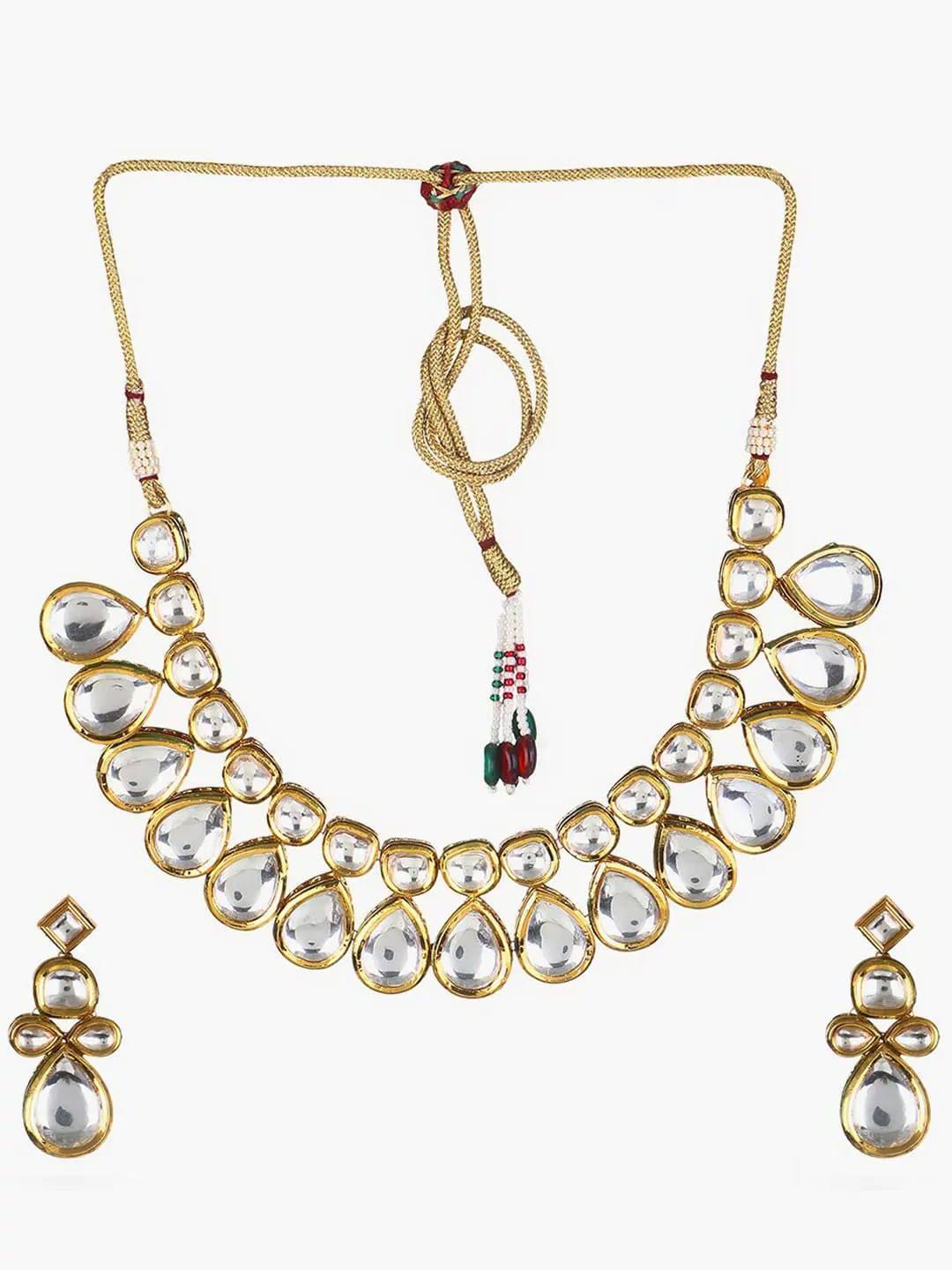 Gold-Plated Kundan Stone Kundan Jewellery Set - Image 3