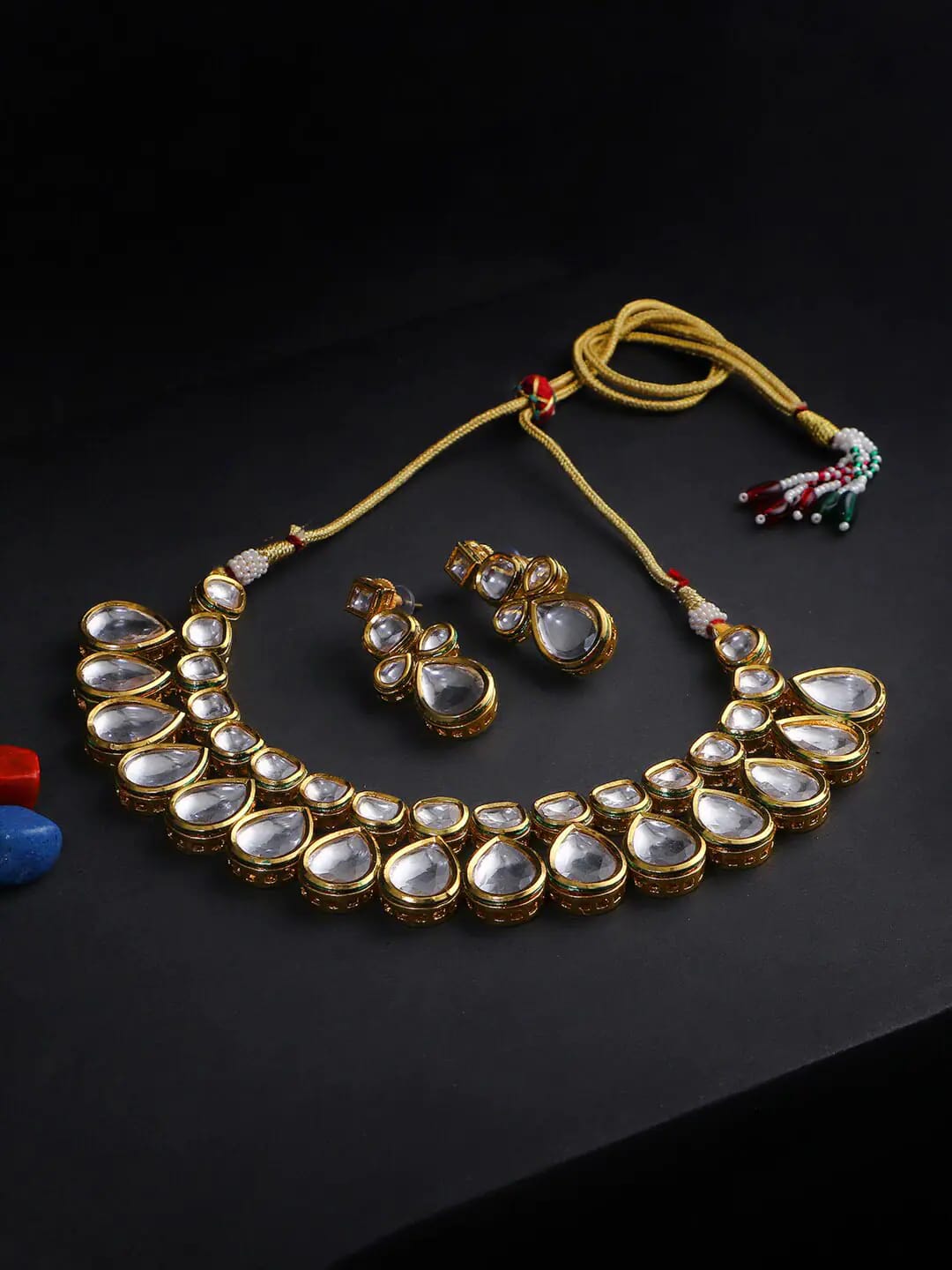 Gold-Plated Kundan Stone Kundan Jewellery Set - Image 2