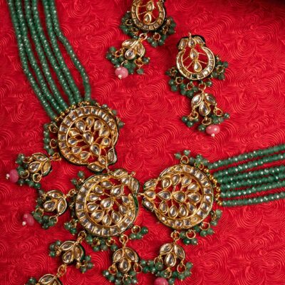 Heavy Meenakari Jadau Kundan Handmade Kundan Bridal Choker set