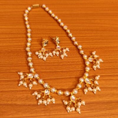 Long Kundan Pearl Fashion necklace