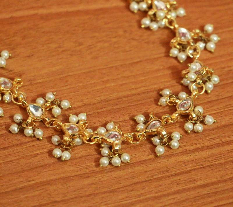 Long Kundan Pearl Fashion necklace - Image 2