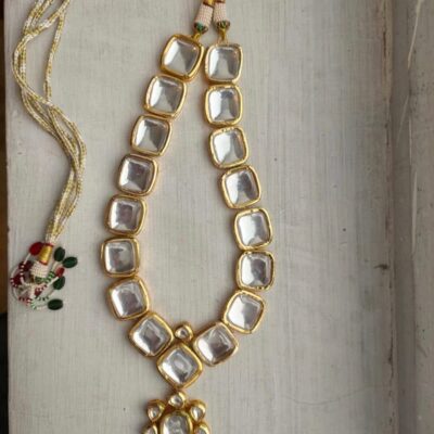 Gold Plated Jadau Kundan Necklace Set