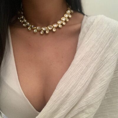 Gold Plated Jadau Kundan Necklace Set