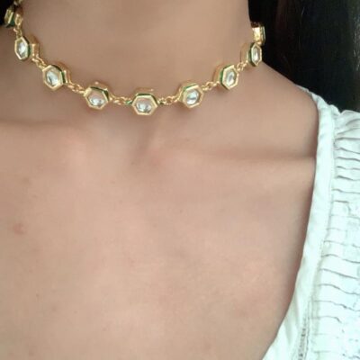 Gold Plated Jadau Kundan Necklace Set