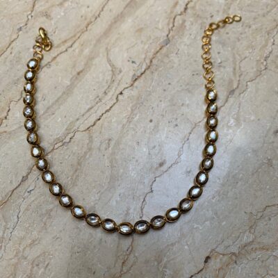 Gold Plated Jadau Kundan Necklace Set