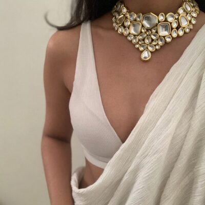 Gold Plated Jadau Kundan Necklace Set